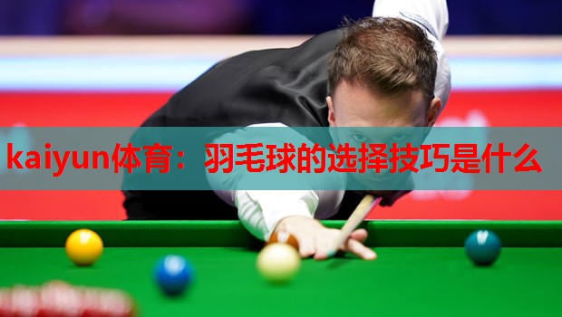 kaiyun体育：羽毛球的选择技巧是什么